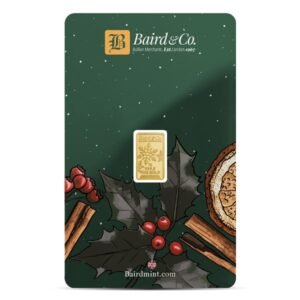 Christmas Assay Baird & Co. GOLD Bar - 1 Gram .9999 Pure