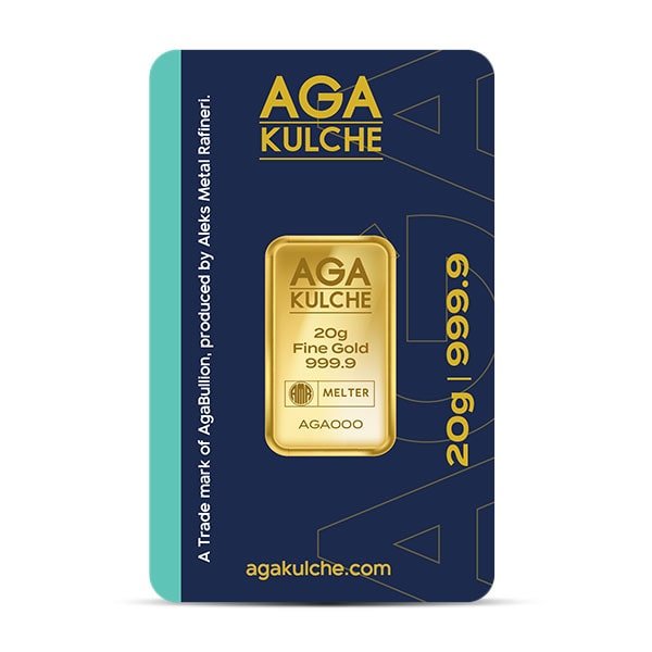 AgaBullion Gold Bar, 20 Gram, .9999 Pure in Assay Package