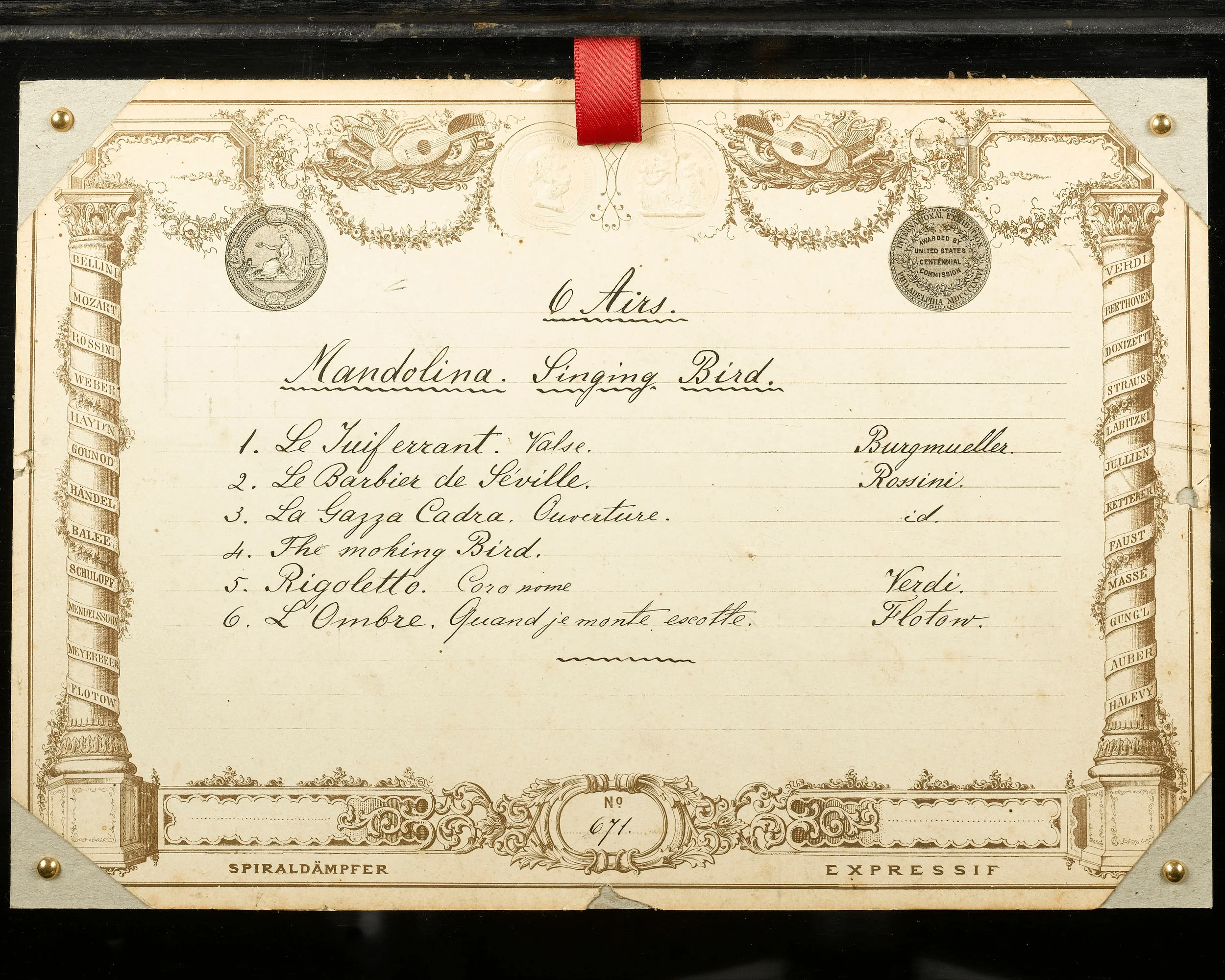 Mandolin Singing Bird Automaton Music Box - Image 6