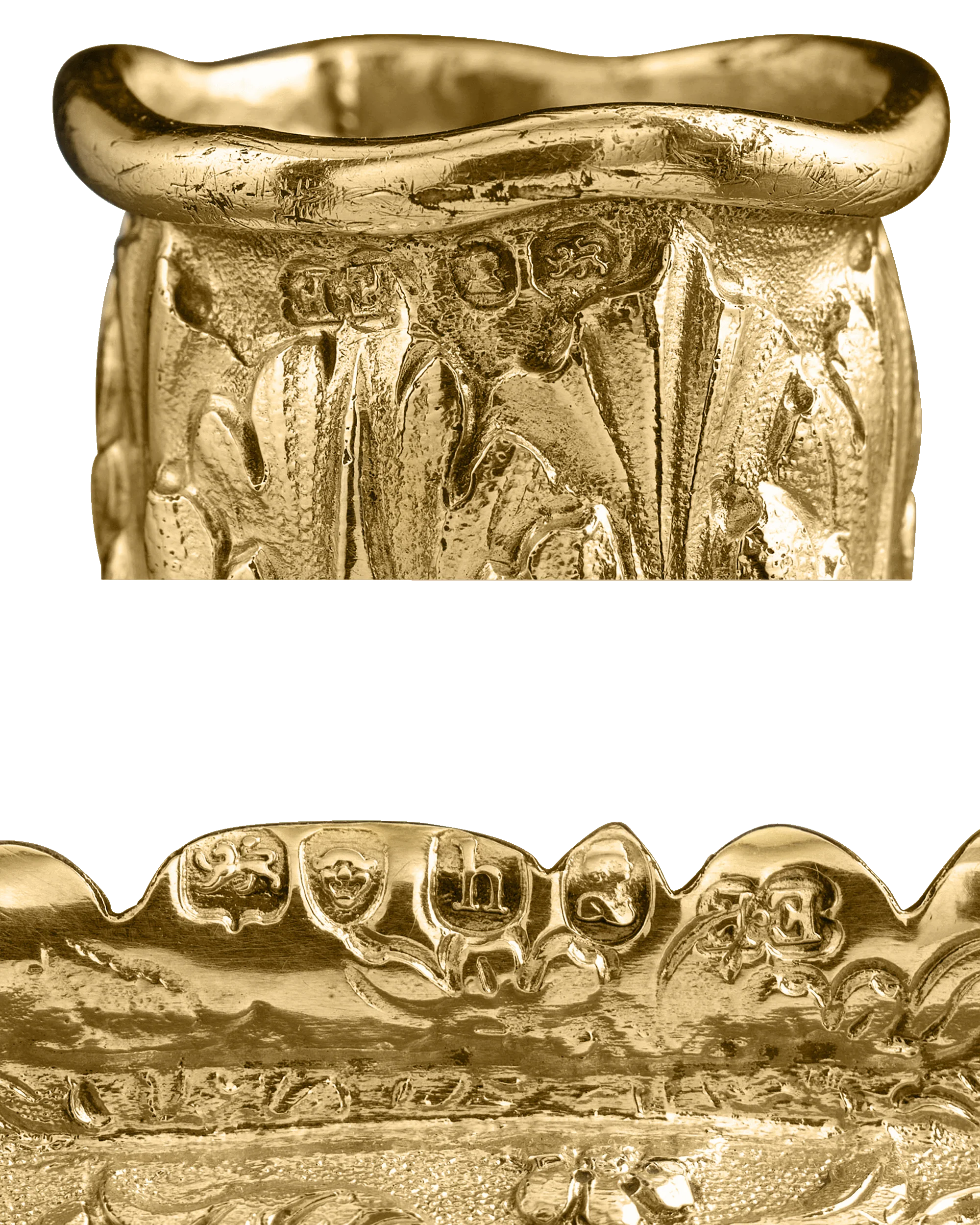 George IV Silver Gilt and Agate Candlesticks by Edward Farrell - Image 2