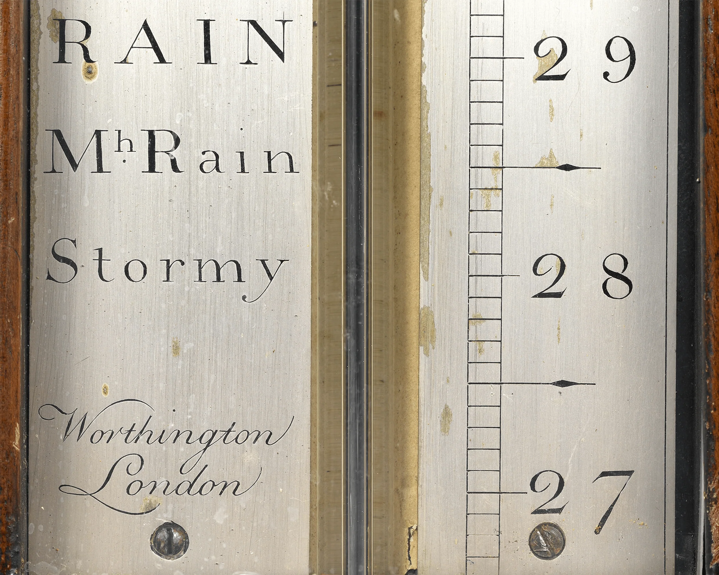 English Stick Barometer by Worthington of London - Image 4