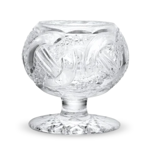 Wedding Ring Pattern Cut Glass Rose Bowl by J. Hoare & Co.
