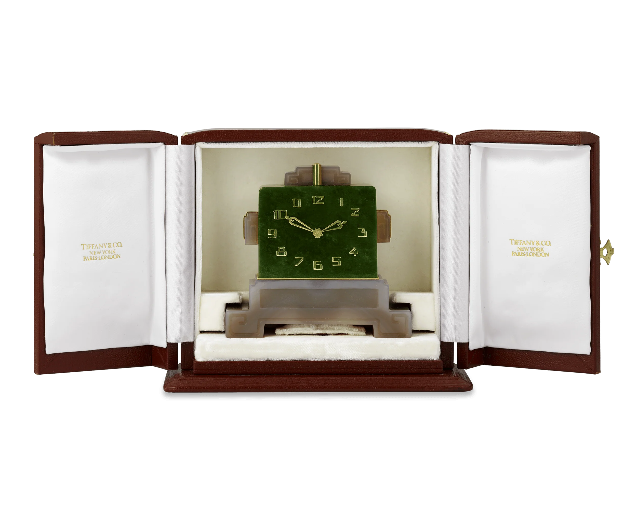 Tiffany & Co. Art Deco Jade Clock - Image 2