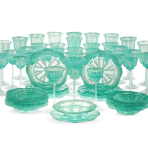 Louis Comfort Tiffany Pastel Favrile Glass Dinnerware