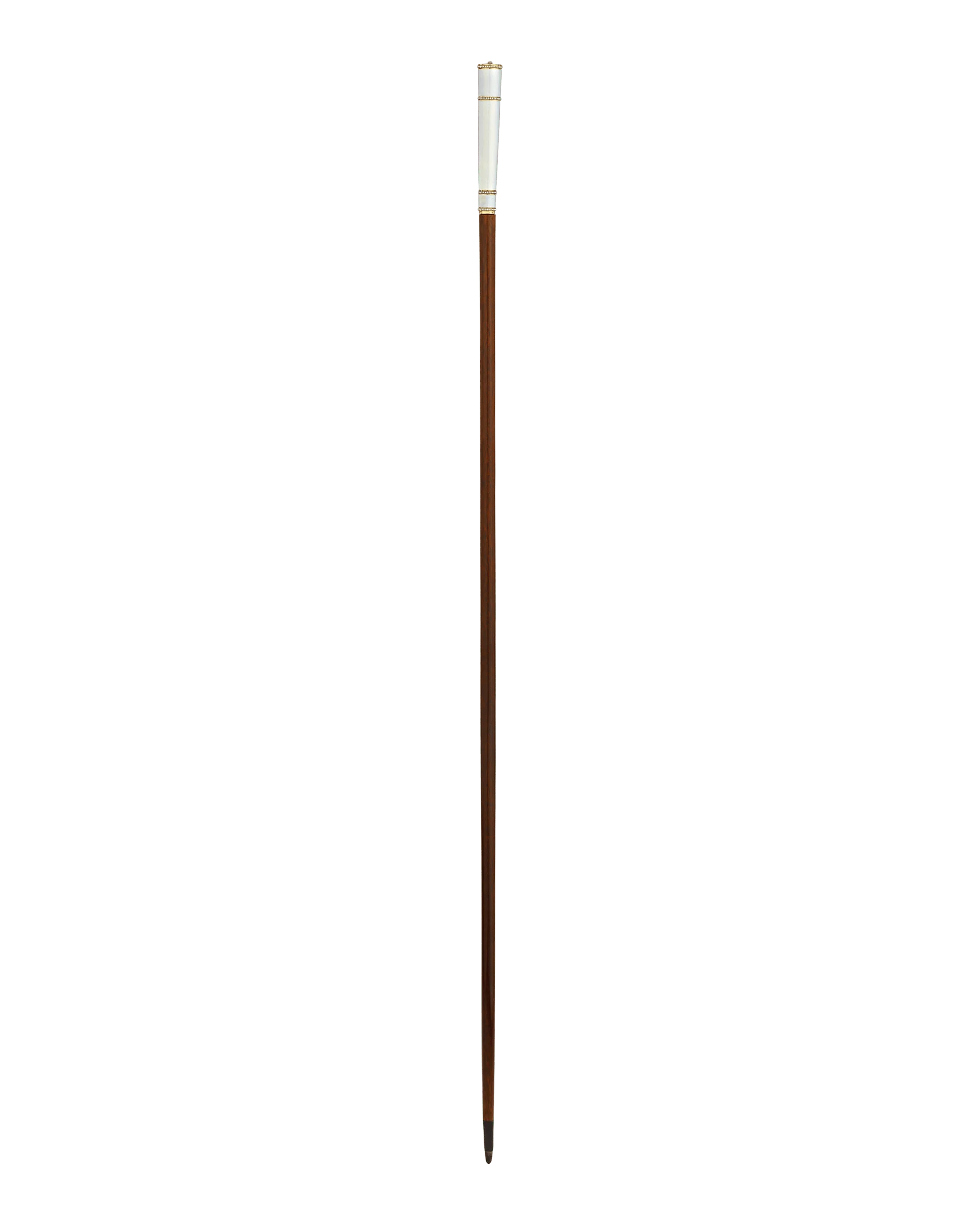 Fabergé White Guilloché Enamel Cane - Image 3