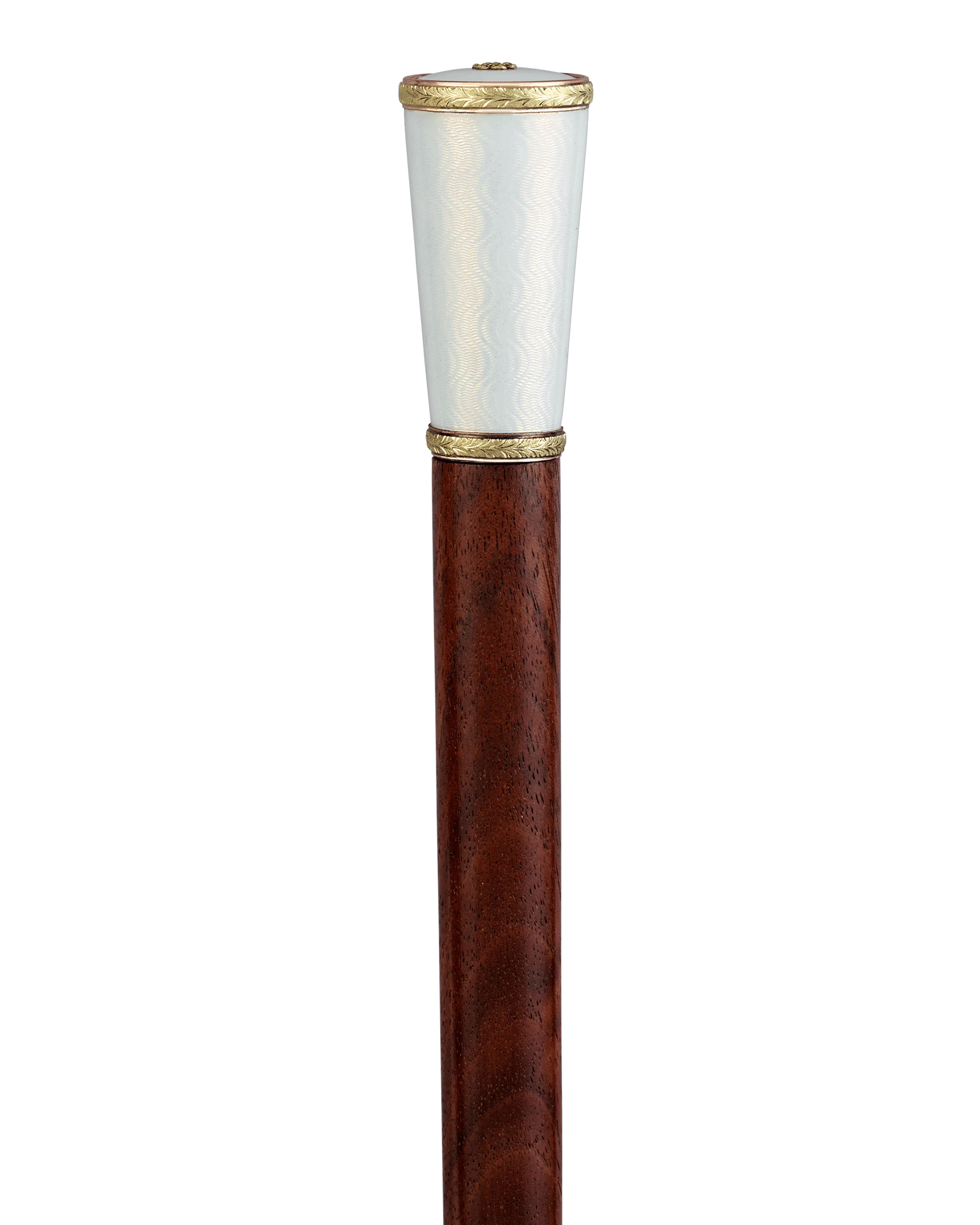 Fabergé Gold and Guilloché Enamel Cane - Image 3