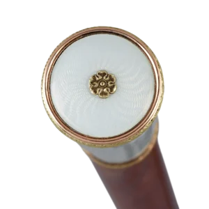 Fabergé Gold and Guilloché Enamel Cane