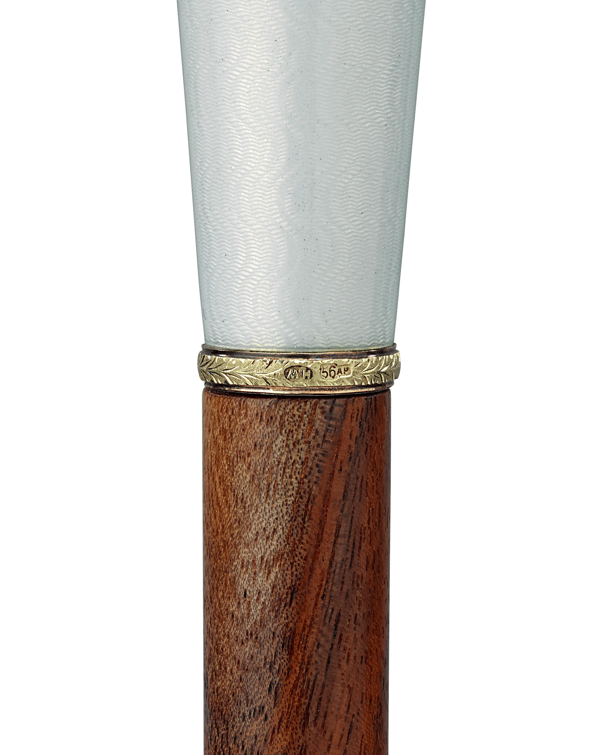 Fabergé Gold and Guilloché Enamel Cane - Image 2