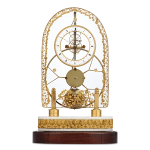 French Great Wheel Skeleton Clock
