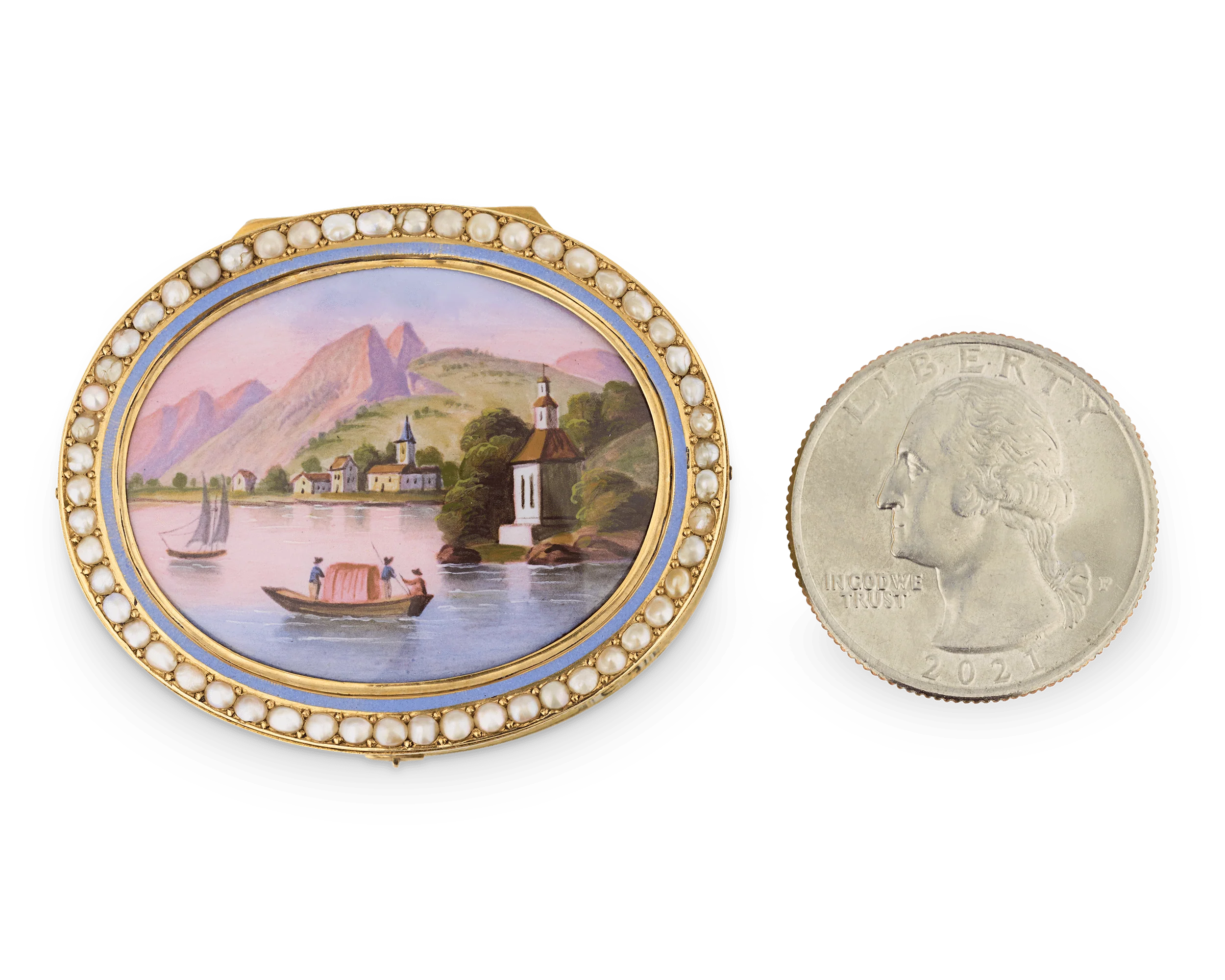 Swiss Enamel and Gold Musical Snuff Box - Image 2