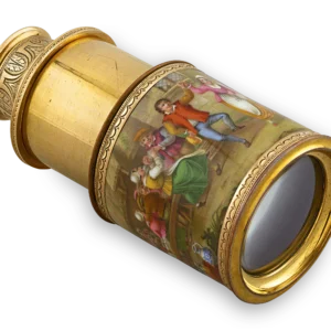 Swiss Gold and Enamel Telescope