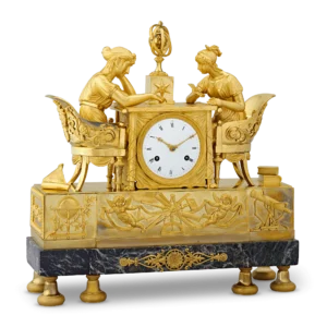 The Astronomy Lesson French Empire Mantel Clock