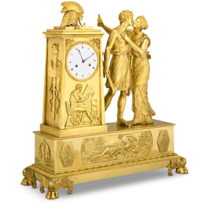Theseus French Empire Mantle Clock by André Antoine Ravrio