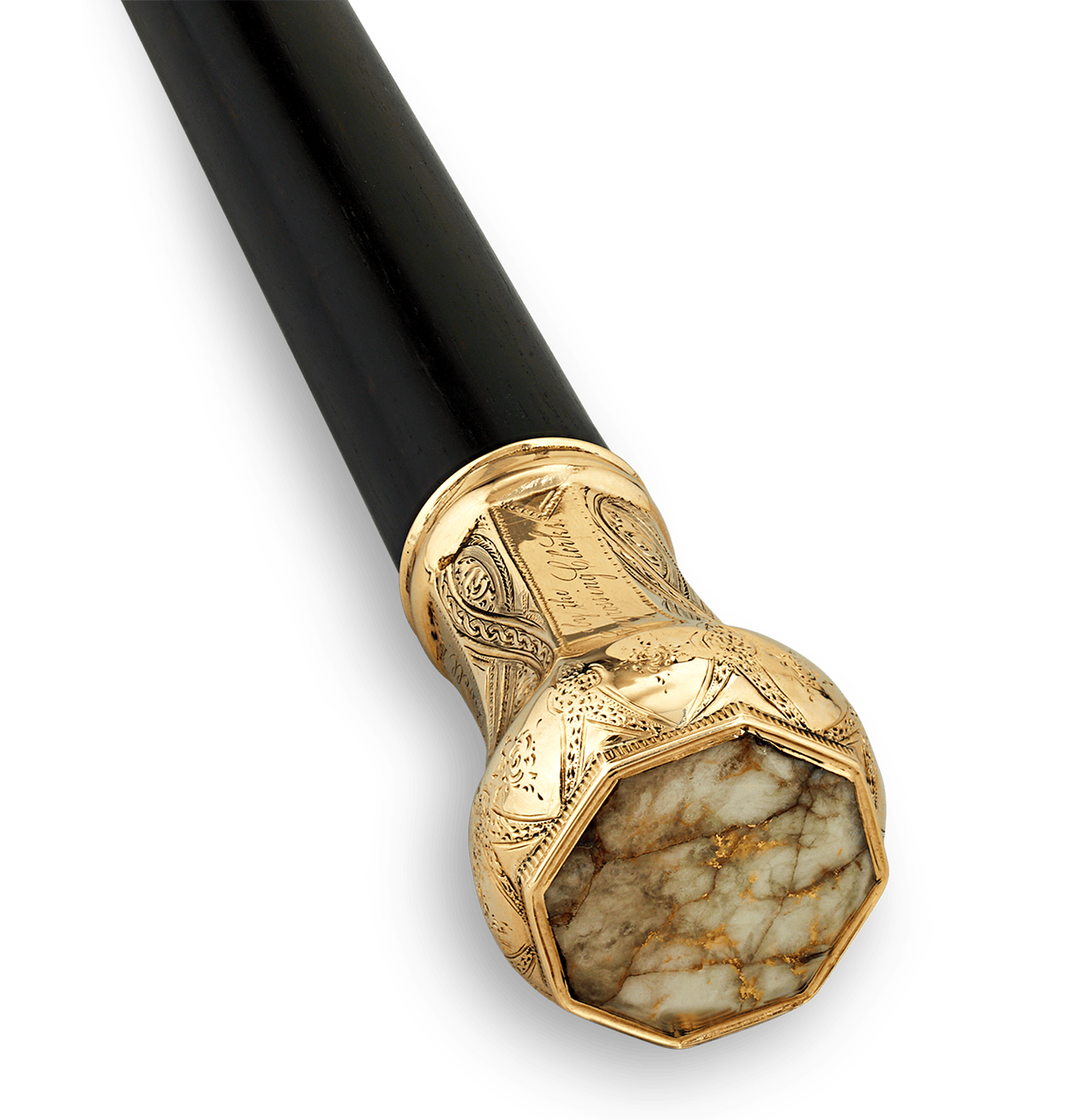 Californian Gold-Bearing Quartz Presentation Cane - Image 2