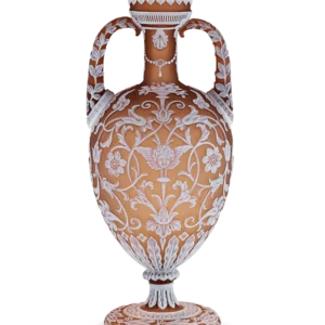 Thomas Webb & Son Two-Handled Cameo Amphora Vase by Thomas Woodall