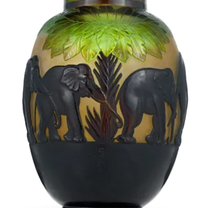 Gallé Cameo Elephant Vase