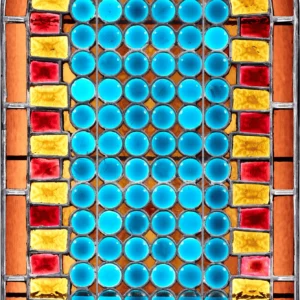 Blue Circles Stained Glass Window by John La Farge