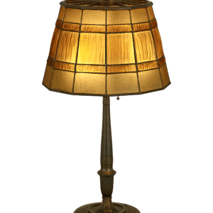 Tiffany Studios Amber Linenfold Lamp