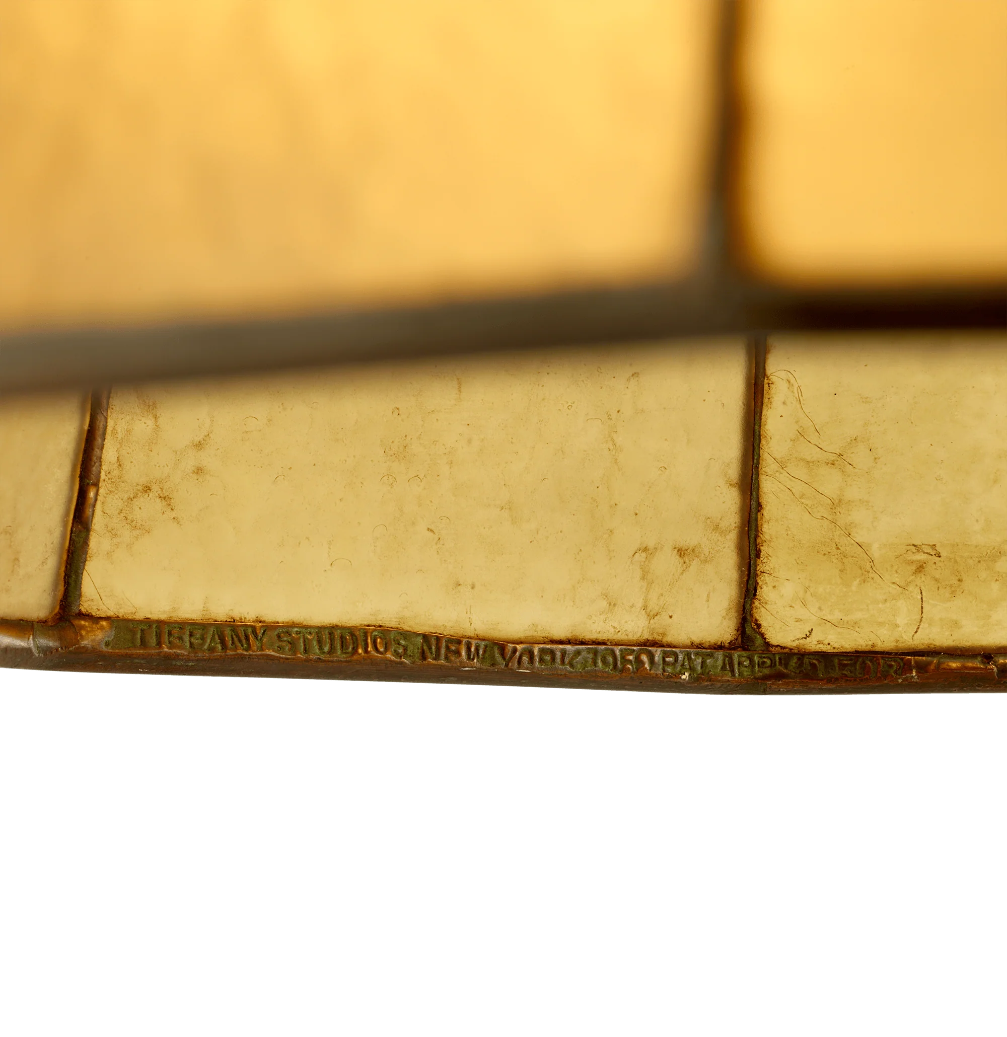 Tiffany Studios Amber Linenfold Lamp - Image 6