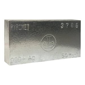 Silver Bar - 50 Troy Ounce, .999 Pure (Design Our Choice)