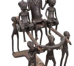 African tribal bronze sculpture
