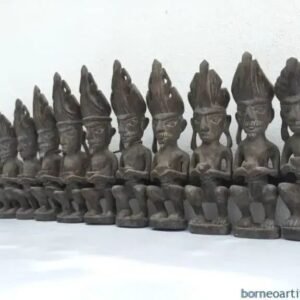 African Tribal Royal Council Statue Set